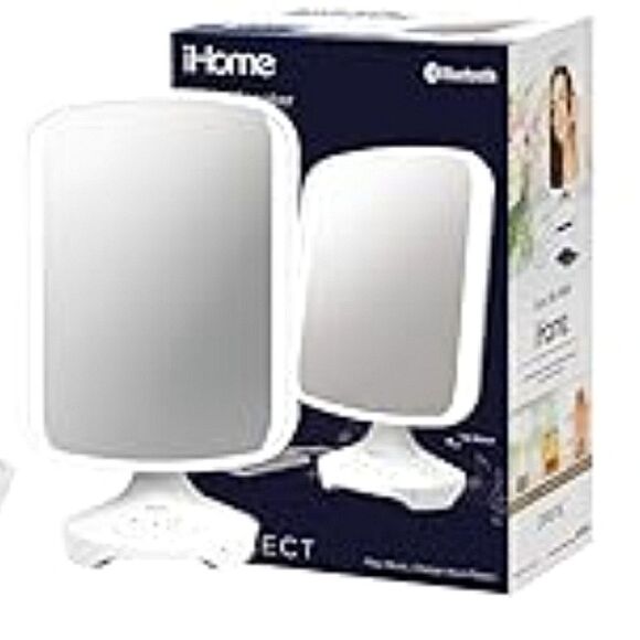 IHome Reflect Mirror, Bluetooth Speaker, LED Lights Adjustable Vanity Mirror - Picture 2 of 16